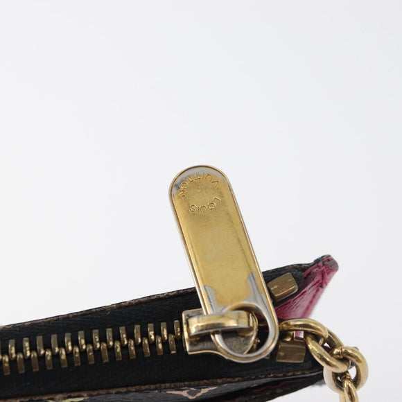 LOUIS VUITTON Multicolor Pochette ClesNM Coin Purse Black M60279 LV Auth hk3764