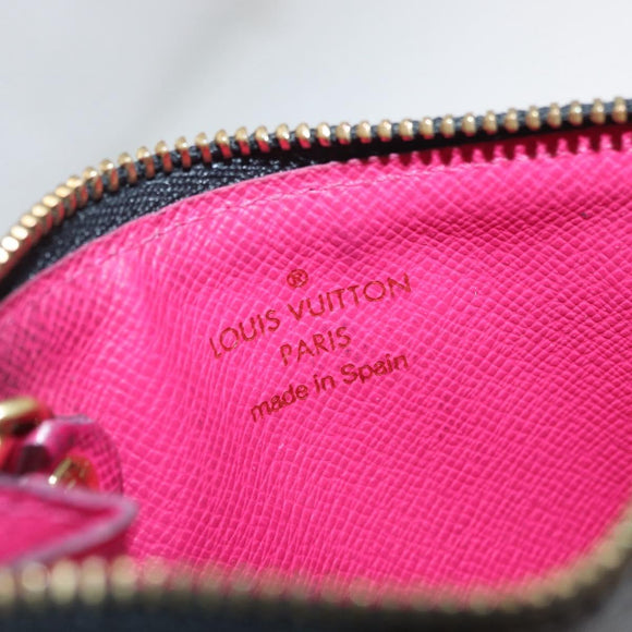 LOUIS VUITTON Multicolor Pochette ClesNM Coin Purse Black M60279 LV Auth hk3764