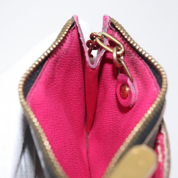 LOUIS VUITTON Multicolor Pochette ClesNM Coin Purse Black M60279 LV Auth hk3764