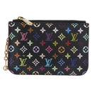 LOUIS VUITTON Multicolor Pochette ClesNM Coin Purse Black M60279 LV Auth hk3764-13