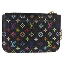 LOUIS VUITTON Multicolor Pochette ClesNM Coin Purse Black M60279 LV Auth hk3764-2
