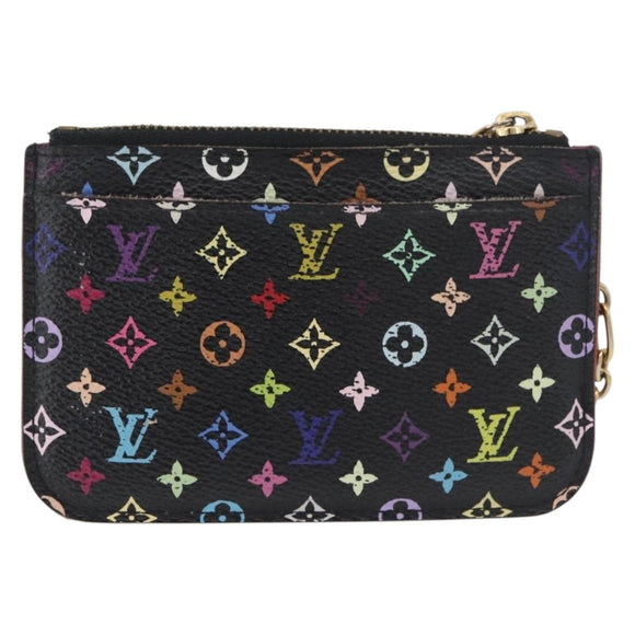 LOUIS VUITTON Multicolor Pochette ClesNM Coin Purse Black M60279 LV Auth hk3764
