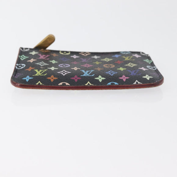 LOUIS VUITTON Multicolor Pochette ClesNM Coin Purse Black M60279 LV Auth hk3764