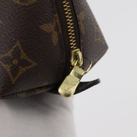 LOUIS VUITTON Monogram Trousse Demi Ronde Cosmetic Pouch M47520 LV Auth hk3767