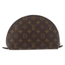 LOUIS VUITTON Monogram Trousse Demi Ronde Cosmetic Pouch M47520 LV Auth hk3767-3