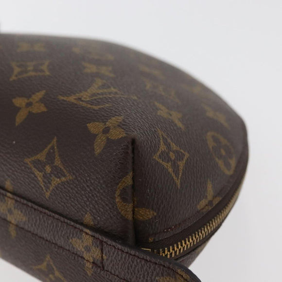 LOUIS VUITTON Monogram Trousse Demi Ronde Cosmetic Pouch M47520 LV Auth hk3767