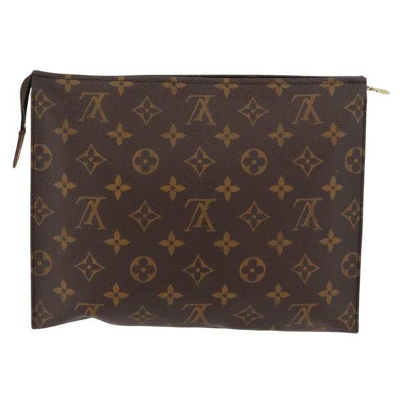 LOUIS VUITTON Monogram Poche Toilette 26 Pouch M47542 LV Auth hk3768