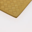 BOTTEGA VENETA INTRECCIATO Shoulder Bag Leather Yellow Gold Auth hk3773A-10