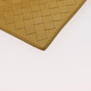 BOTTEGA VENETA INTRECCIATO Shoulder Bag Leather Yellow Gold Auth hk3773A-11