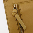 BOTTEGA VENETA INTRECCIATO Shoulder Bag Leather Yellow Gold Auth hk3773A-14