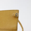 BOTTEGA VENETA INTRECCIATO Shoulder Bag Leather Yellow Gold Auth hk3773A-15