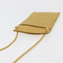 BOTTEGA VENETA INTRECCIATO Shoulder Bag Leather Yellow Gold Auth hk3773A-6