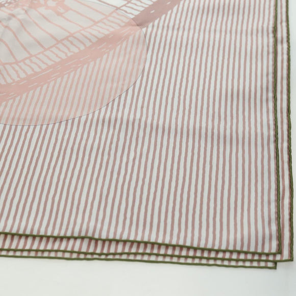 HERMES Carré 140 Sjaal "SOIE ET POURSUITE" Zijde Roze Autorisatie hk3779V