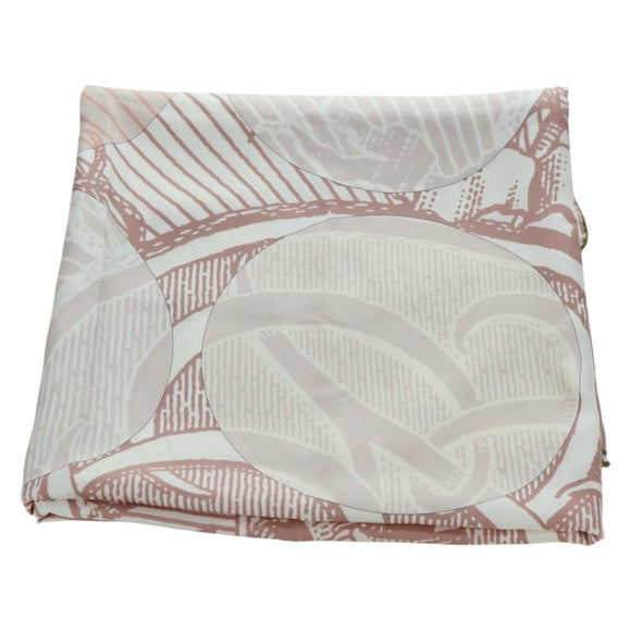 HERMES Carré 140 Sjaal "SOIE ET POURSUITE" Zijde Roze Autorisatie hk3779V
