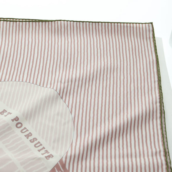 HERMES Carré 140 Sjaal "SOIE ET POURSUITE" Zijde Roze Autorisatie hk3779V