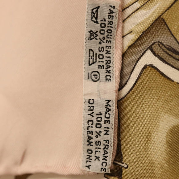 HERMES Carré 90 Sjaal "JUNPING" Zijde Roze Auth hk3781V