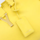 SAINT LAURENT Baby Cabas Hand Bag Leather 2way Yellow Gold Auth hk3783-21