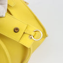 SAINT LAURENT Baby Cabas Hand Bag Leather 2way Yellow Gold Auth hk3783-22