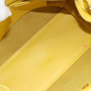 SAINT LAURENT Baby Cabas Hand Bag Leather 2way Yellow Gold Auth hk3783-9