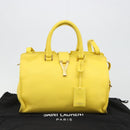 SAINT LAURENT Baby Cabas Hand Bag Leather 2way Yellow Gold Auth hk3783-12