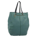 Chloe Hand Bag Leather Green Gold Auth hk3784-1