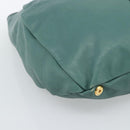 Chloe Hand Bag Leather Green Gold Auth hk3784-14