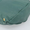Chloe Hand Bag Leather Green Gold Auth hk3784-15