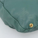 Chloe Hand Bag Leather Green Gold Auth hk3784-16