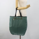 Chloe Hand Bag Leather Green Gold Auth hk3784-21