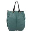 Chloe Hand Bag Leather Green Gold Auth hk3784-2