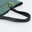 Chloe Hand Bag Leather Green Gold Auth hk3784-7