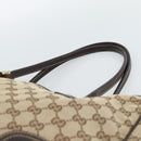 GUCCI GG Canvas Web Sherry Line Tote Bag Beige Gold 163805 Auth hk3785-8
