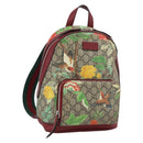 GUCCI GG Supreme Web Sherry Line Tian Backpack PVC Beige 427042 Auth hk3788-1