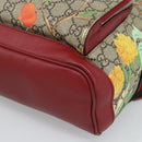 GUCCI GG Supreme Web Sherry Line Tian Backpack PVC Beige 427042 Auth hk3788-15