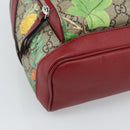 GUCCI GG Supreme Web Sherry Line Tian Backpack PVC Beige 427042 Auth hk3788-16
