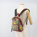 GUCCI GG Supreme Web Sherry Line Tian Backpack PVC Beige 427042 Auth hk3788-26