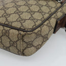 GUCCI GG Supreme Shoulder Bag PVC Beige Silver 101680 Auth hk3789-8