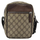 GUCCI GG Supreme Shoulder Bag PVC Beige Silver 101680 Auth hk3789-13