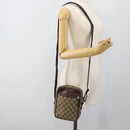 GUCCI GG Supreme Shoulder Bag PVC Beige Silver 101680 Auth hk3789-23