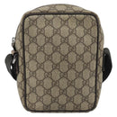 GUCCI GG Supreme Shoulder Bag PVC Beige Silver 101680 Auth hk3789-2