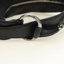 GUCCI GG Canvas Horsebit Shoulder Bag Black Silver 115867 Auth hk3790V-15