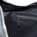 GUCCI GG Canvas Horsebit Shoulder Bag Black Silver 115867 Auth hk3790V-24