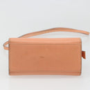 CELINE Hand Bag Leather 2way Orange Gold Auth hk3792-11
