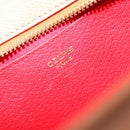 CELINE Hand Bag Leather 2way Orange Gold Auth hk3792-19