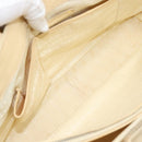 CELINE Hand Bag Leather Ivory Gold Auth hk3795-15