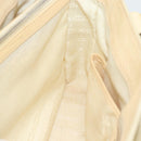 CELINE Hand Bag Leather Ivory Gold Auth hk3795-17