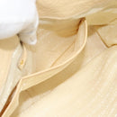 CELINE Hand Bag Leather Ivory Gold Auth hk3795-18