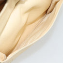 CELINE Hand Bag Leather Ivory Gold Auth hk3795-23