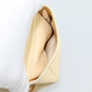CELINE Hand Bag Leather Ivory Gold Auth hk3795-24