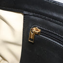 LOEWE Hand Bag Canvas Leather Beige Gold Auth hk3797-19